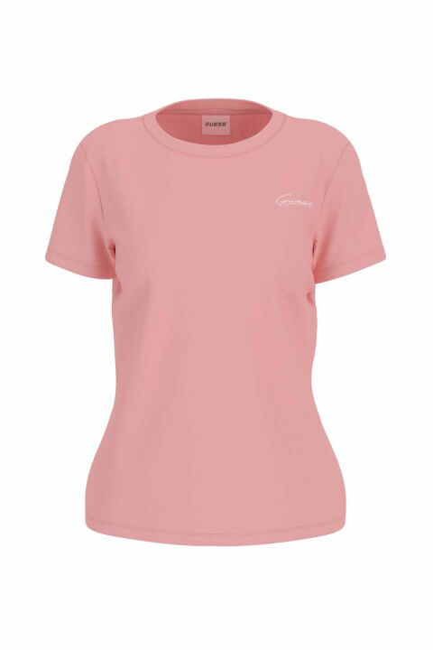 Kadın Iris Jersey T-Shirt - Pembe - Guess