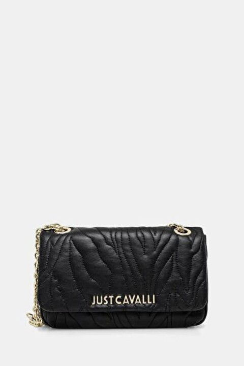 Kadın Jc Yazı Logo Desenli Omuz Çantası - Siyah - Just Cavalli