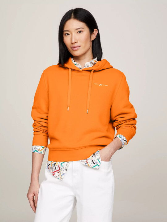 Kadın Kapüşonlu Sweatshirt-Turuncu - Tommy Hilfiger