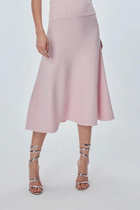 Kadın Kloş Midi Etek - Pembe - Join Us