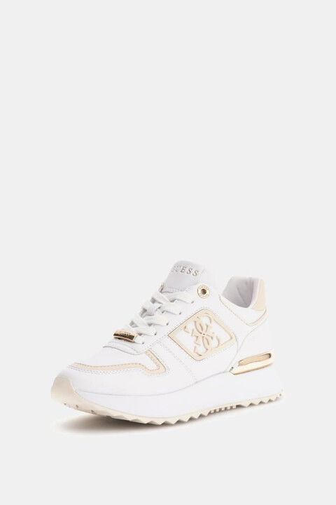Kadın Koyaa 4G Peony Logo Running Sneaker - Krem - Guess
