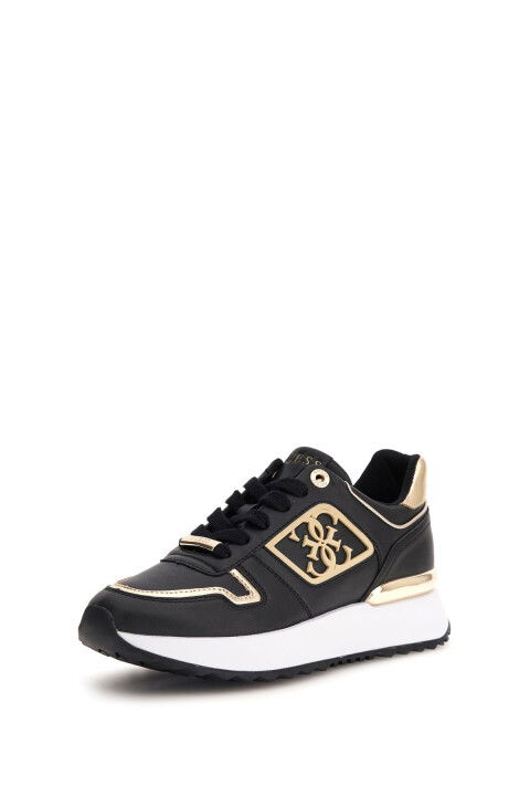 Kadın Koyaa 4G Peony Logo Running Sneaker - Siyah/Gold - Guess