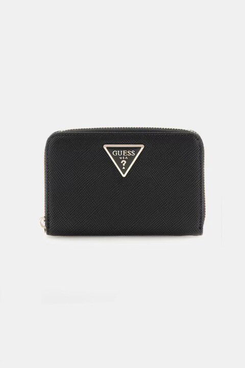 Kadın Laurel Saffiano Küçük Boy Cüzdan - Siyah - Guess