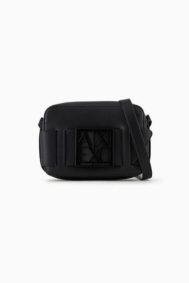 Kadın Marka Logolu Ayarlanabilir Omuz Askılı Çanta - Siyah - ARMANI EXCHANGE