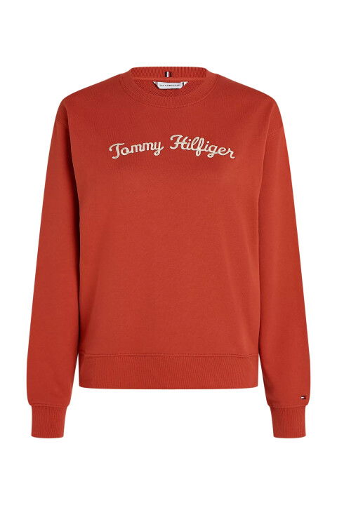 Kadın Mdrn Reg Scrıpt Sweatshirt-Kırmızı - Tommy Hilfiger