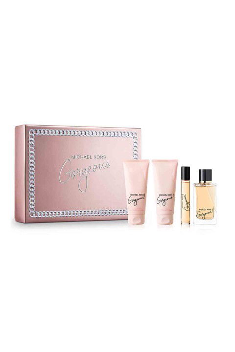 Kadın Michael Kors Gorgeous Edp 100 ml + SG100ML+BL100+TS10 Set - Michael Kors