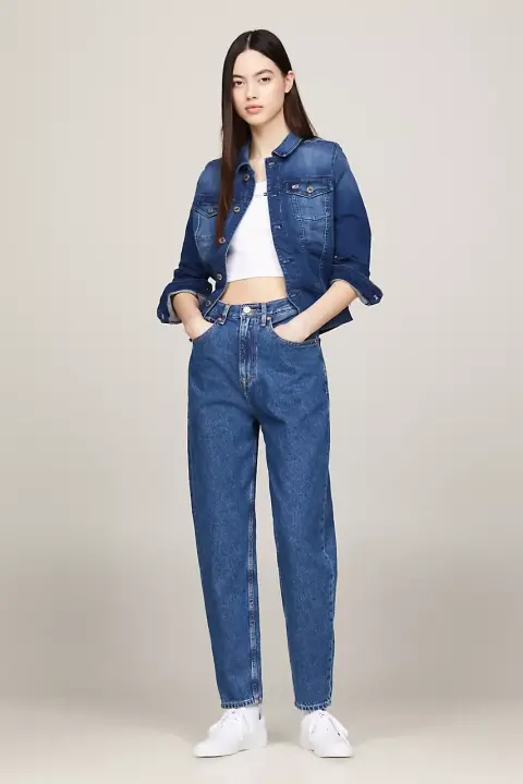 Kadın Mom Fit Jean Pantolon - Denim - 1