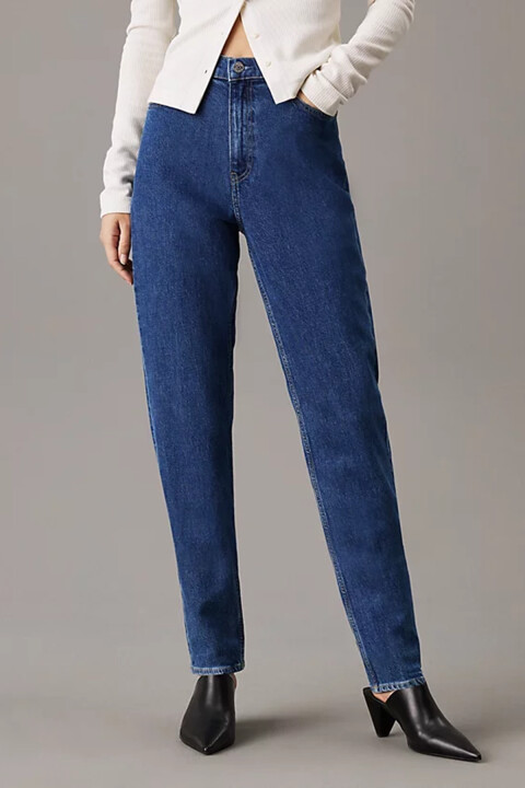 Kadın MOM Jeans Pantolon - Mavi - Calvin Klein