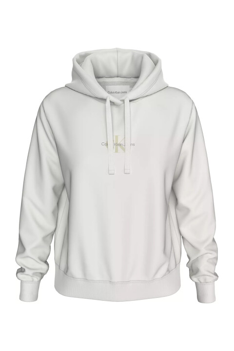 Kadın MONOLOGO REGULAR HOODIE Sweatshirt - Beyaz - CALVIN KLEIN