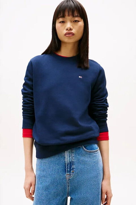 Kadın Bisiklet Yaka Sweatshirt - Lacivert - Tommy Hilfiger