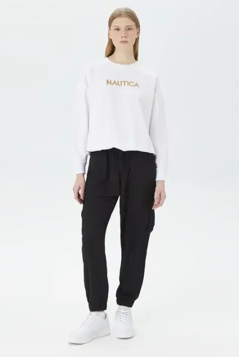 Kadın Nautica Relaxed Fit Pantolon - Siyah - 3