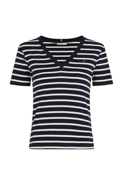 Kadın NEW SLIM CODY V-NK SS T-Shirt-Lacivert - Tommy Hilfiger