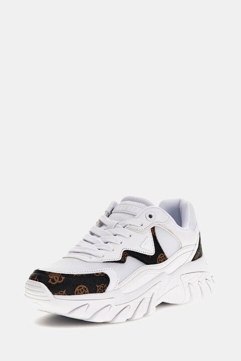 Kadın Nowah Sneaker Ayakkabı - Beyaz Kahve - GUESS