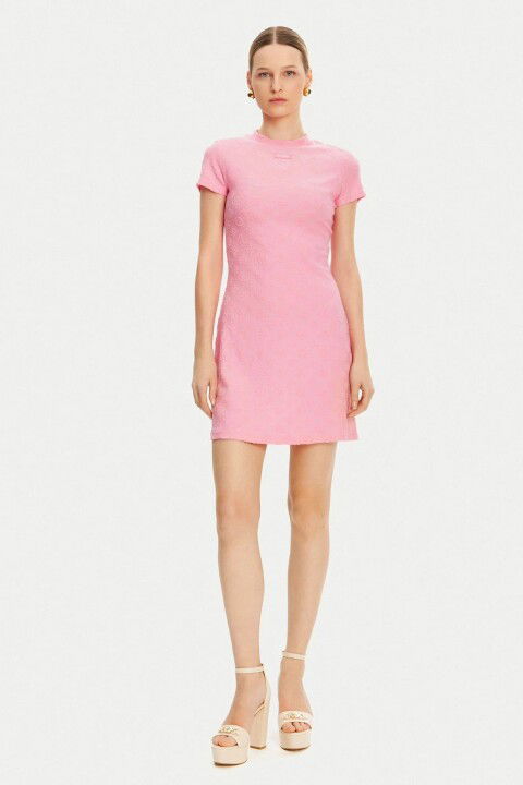 Kadın Peony Jacquard Elbise - Pembe - Guess