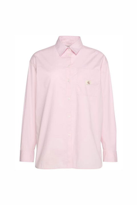 Kadın Poplin Relaxed Fit Gömlek - Pembe - Calvin Klein