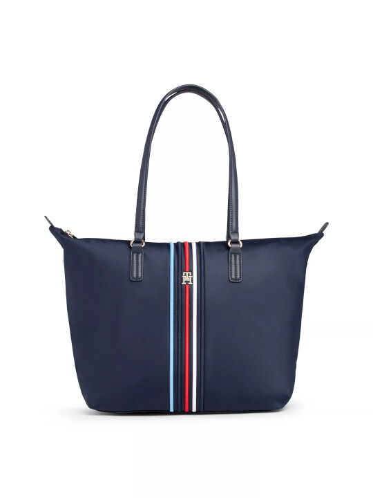 Kadın Poppy Tote Corp Omuz Çantası - Mavi - Tommy Hilfiger