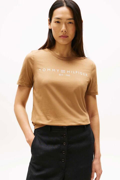 Kadın Regular Corp Logo Kısa Kollu T-Shirt - Tommy Hilfiger