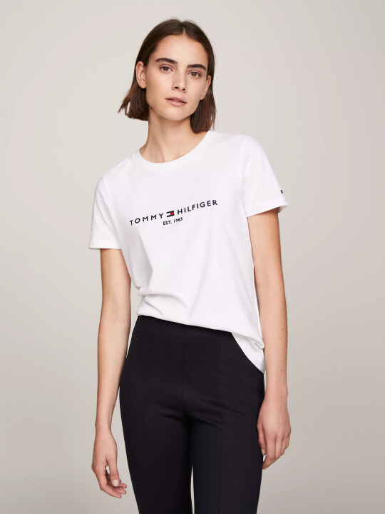 Kadın Regular Fit T-Shirt-Beyaz - Tommy Hilfiger