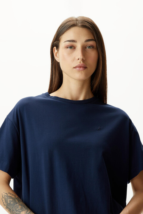 Kadın Relaxed Fit T-Shirt - Lacivert - 3