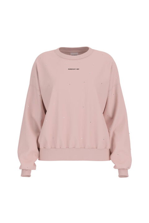 Kadın Rhinestones CN Sweatshirt- Pembe - Guess