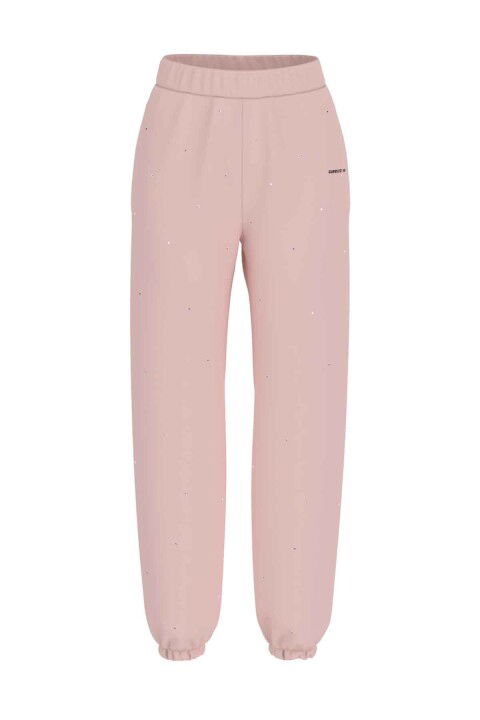 Kadın Rhinestones Jogger Pantolon - Pembe - Guess