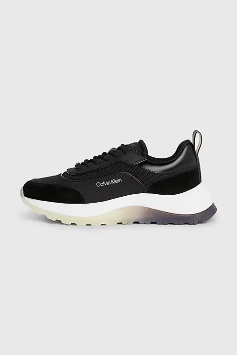 Kadın Runner Lace Up Sneaker - Siyah - 1