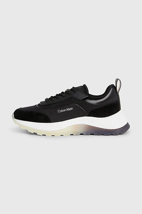 Kadın Runner Lace Up Sneaker - Siyah - CALVIN KLEIN