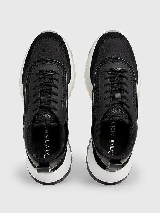 Kadın Runner Lace Up Sneaker - Siyah - 3