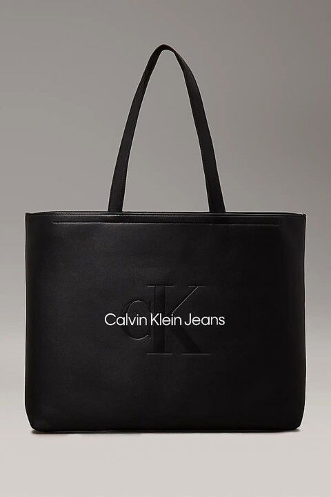 Kadın Sculpted Slim Tote34 Mono El Çantası - Siyah - Calvin Klein