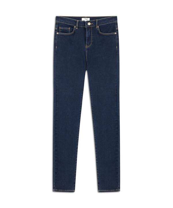 Kadın Skinny Fit Jean Pantolon-Koyu İndigo - 5