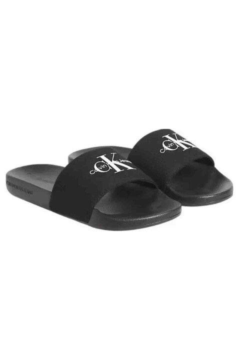 Kadın Slide Monogram WN Flip Terlik - Siyah - Calvin Klein