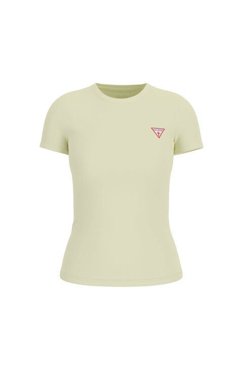 Kadın SS CN Mini Triangle T-Shirt - Yeşil - Guess