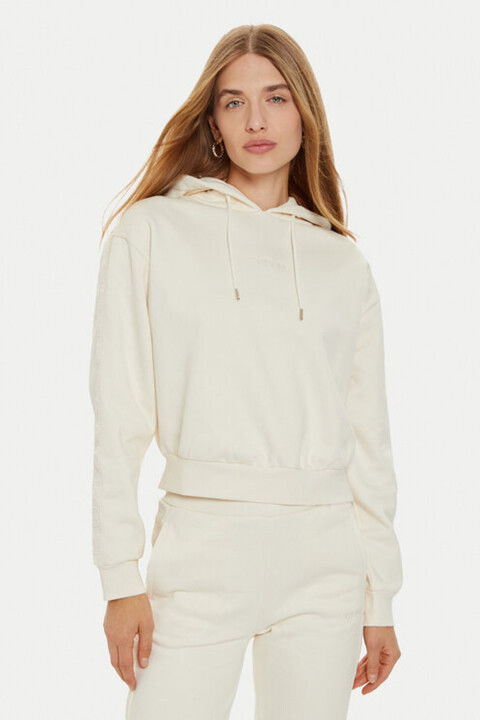 Kadın Stacıe Kapüşonlu Sweatshirt - Beyaz - GUESS