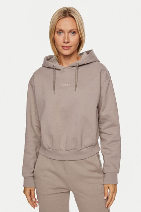 Kadın Stacıe Kapüşonlu Sweatshirt - Vizon - GUESS