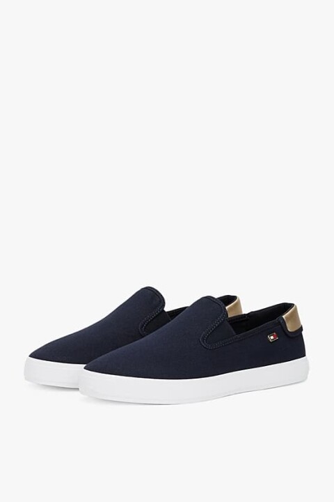 Kadın Th Canvas Slip-On Sneakers - Lacivert - Tommy Hilfiger