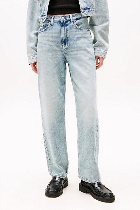 Kadın Th Layla Yüksek Bel Düz Paça Jeans - Açık Mavi - Tommy Hilfiger