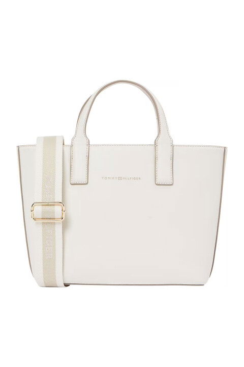 Kadın TH Logotape Mini Tote El Çantası - Beyaz - Tommy Hilfiger