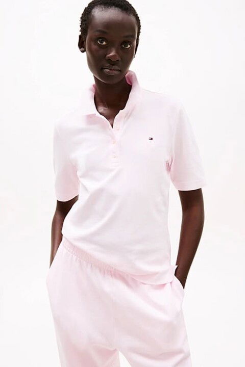 Kadın Th Pique 1985 Polo T-Shirt - Pembe - Tommy Hilfiger