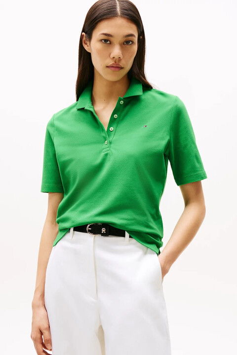 Kadın Th Pique 1985 Polo T-Shirt - Yeşil - Tommy Hilfiger