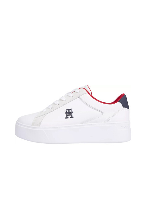 Kadın TH PLATFORM COURT SNEAKER NBK Sneaker-Beyaz - Tommy Hilfiger