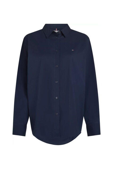 Kadın Th Poplin Regular Gömlek - Lacivert - Tommy Hilfiger