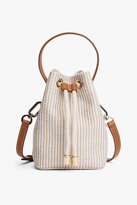 Kadın Th Premium Beach Bucket El Çantası - Krem - Tommy Hilfiger