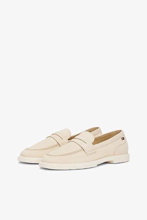 Kadın Th Soft Nubuck Loafer Ayakkabı - Krem - Tommy Hilfiger