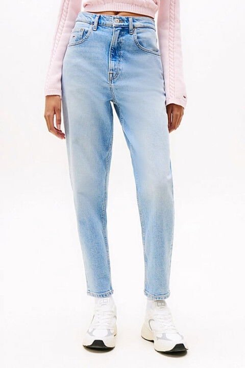 Kadın Th Yüksek Bel Mom Jeans - Açık Mavi - Tommy Hilfiger