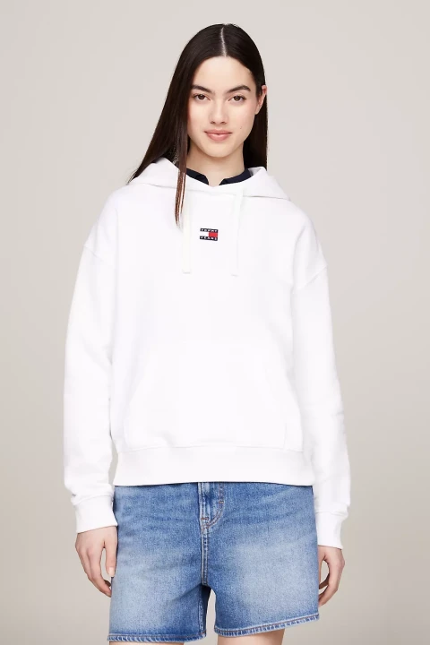 Kadın TJW BXY BADGE HOODIE Sweatshirt-Beyaz - 1