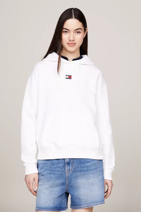 Kadın TJW BXY BADGE HOODIE Sweatshirt-Beyaz - Tommy Hilfiger