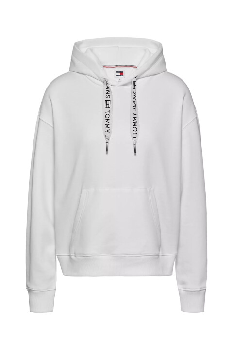 Kadın TJW BXY LOGO DRAWCORD HOODIE EXT Sweatshirt-Beyaz - Tommy Hilfiger