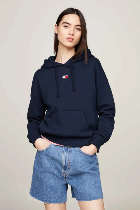 Kadın TJW BXY Logolu Kapüşonlu Sweatshirt - Lacivert - Tommy Hilfiger