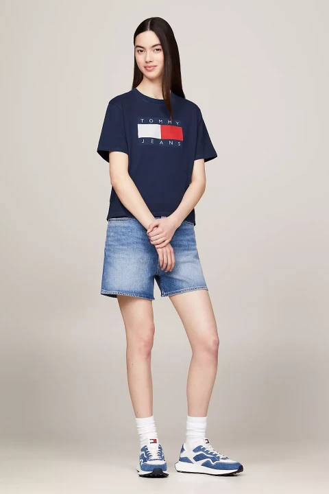 Kadın TJW BXY TOMMY FLAG TEE EXT T-Shirt - 3