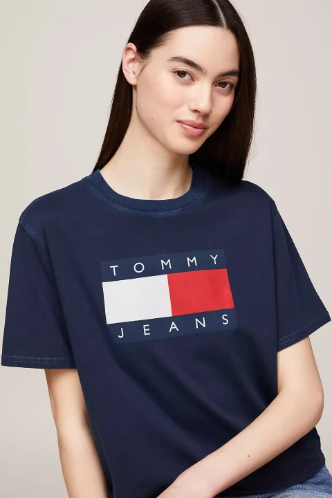 Kadın TJW BXY TOMMY FLAG TEE EXT T-Shirt - 4